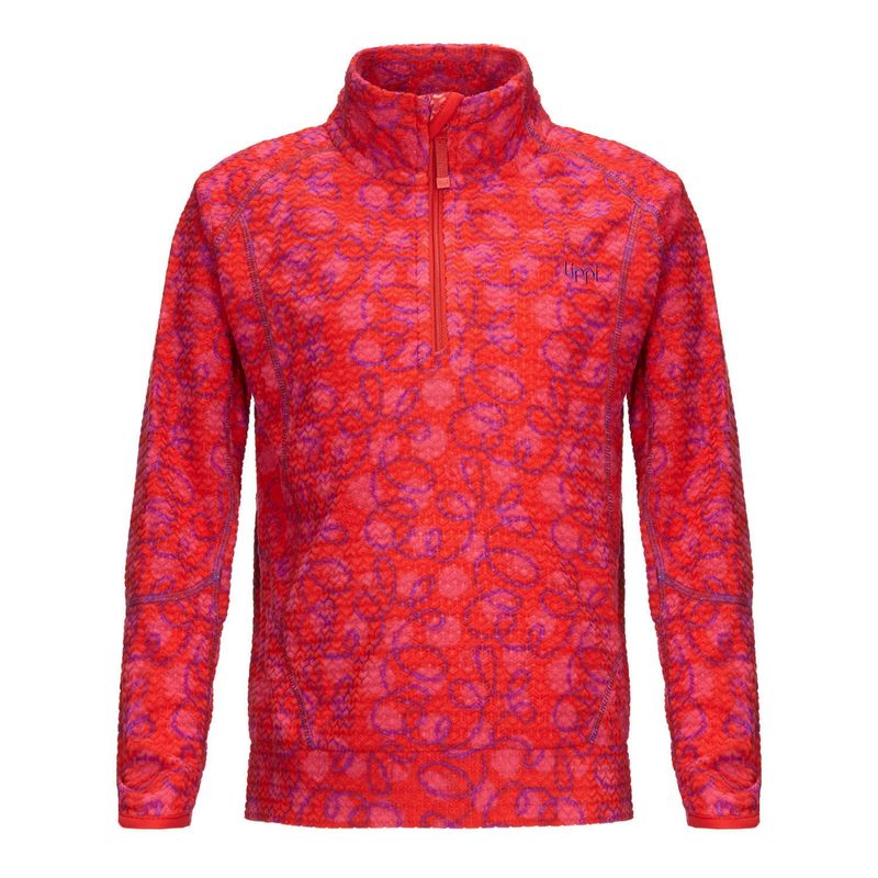 LIPPI - Poleron Niña Saltamontes Nano-F 14 Zip Print Rojo Lippi