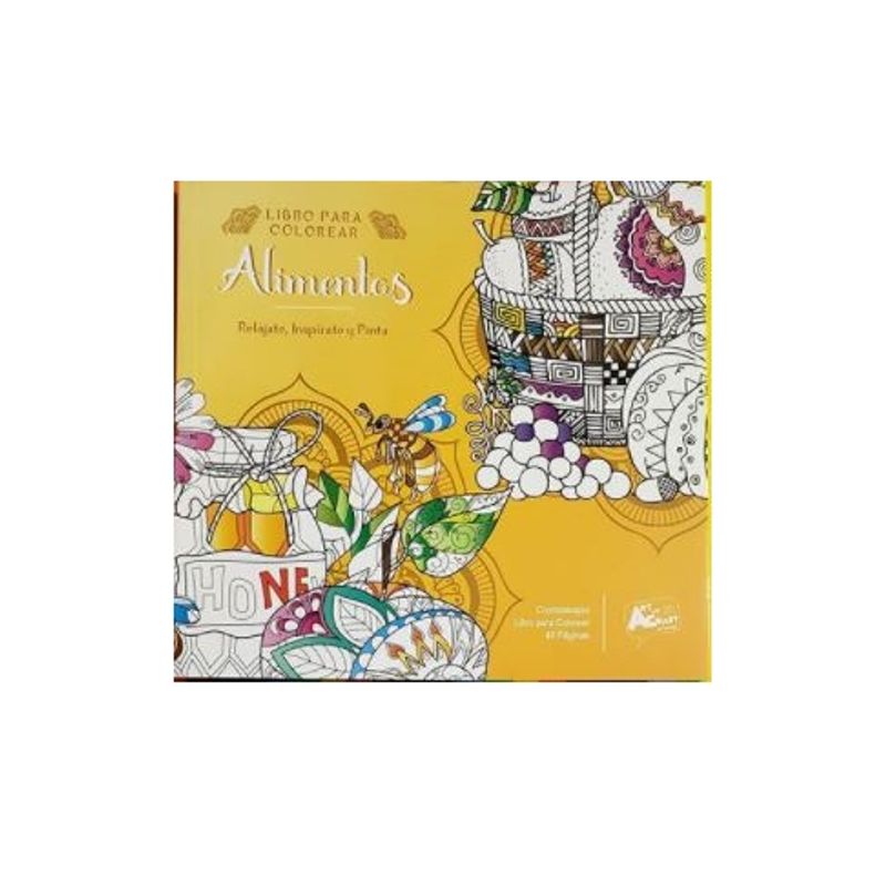 ART AND CRAFT - Libro para colorear diseño frutas y alimentos