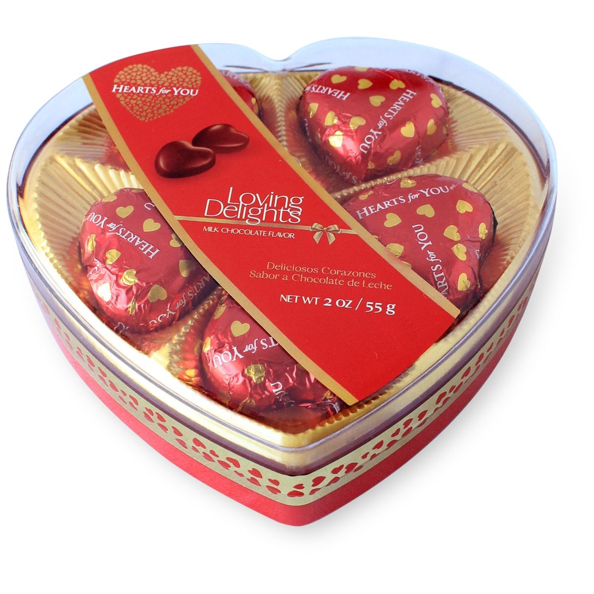 GENERICO - Bombones de Chocolate en Corazón Hearts For You 55g GENERICO