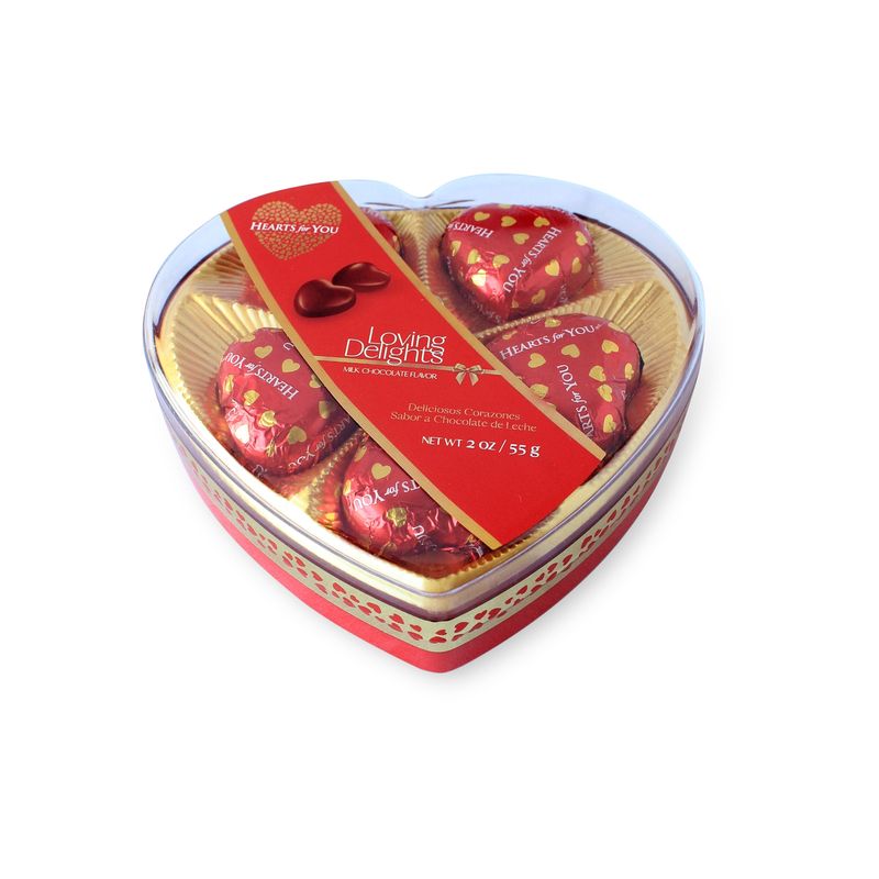 GENERICO - Bombones de Chocolate en Corazón Hearts For You 55g GENERICO