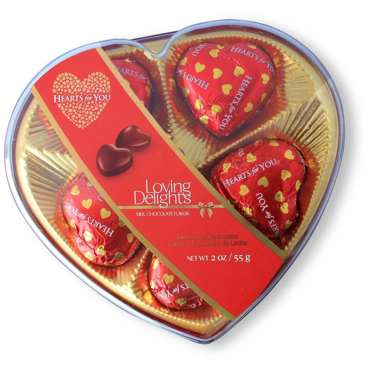GENERICO - Bombones de Chocolate en Corazón Hearts For You 55g GENERICO