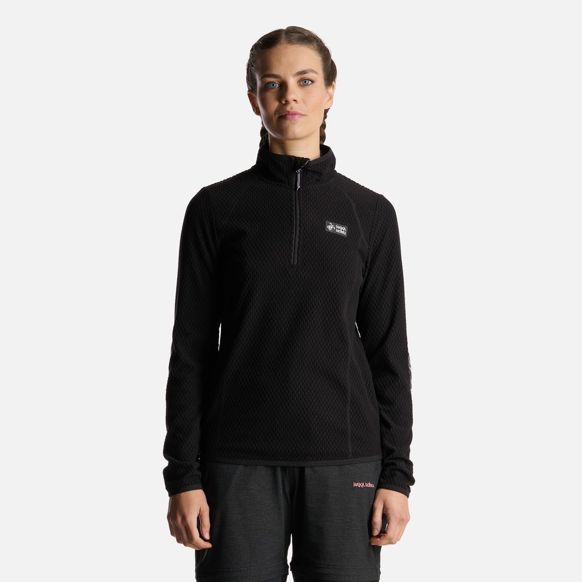 HAKA HONU - Polerón Mujer Taina Negro Haka Honu