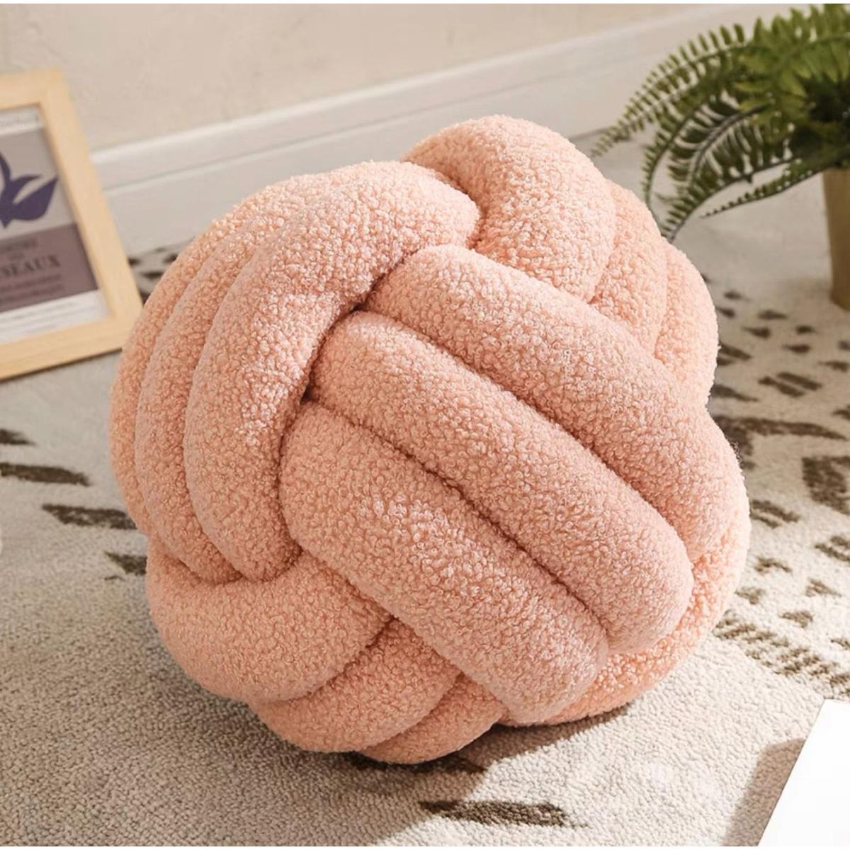 GENERICO - Cojin Decorativo Modelo Nudo Acolchado - Rosa