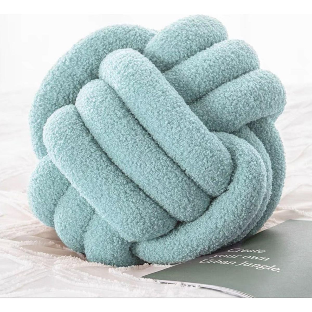 GENERICO - Cojin Decorativo Modelo Nudo Acolchado - Celeste