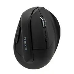 PHILCO - Mouse Inalambrico USB Vertical 6B 1600DPI Negro Pro