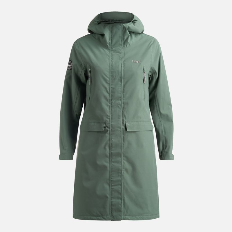 LIPPI - Chaqueta Mujer Mountains Live B-Dry Long Jacket Verde Musgo Lippi