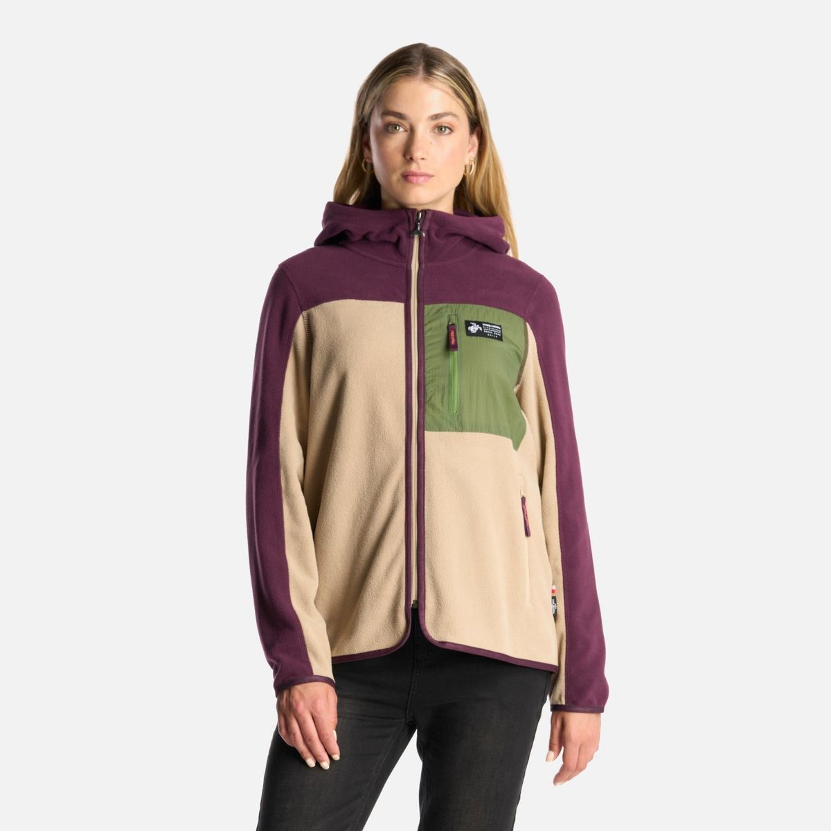 HAKA HONU - Poleron Mujer Leñera Morado Oscuro Haka Honu