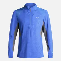 LIPPI - Poleron Hombre Egger 1/4 Zip Melange Azul