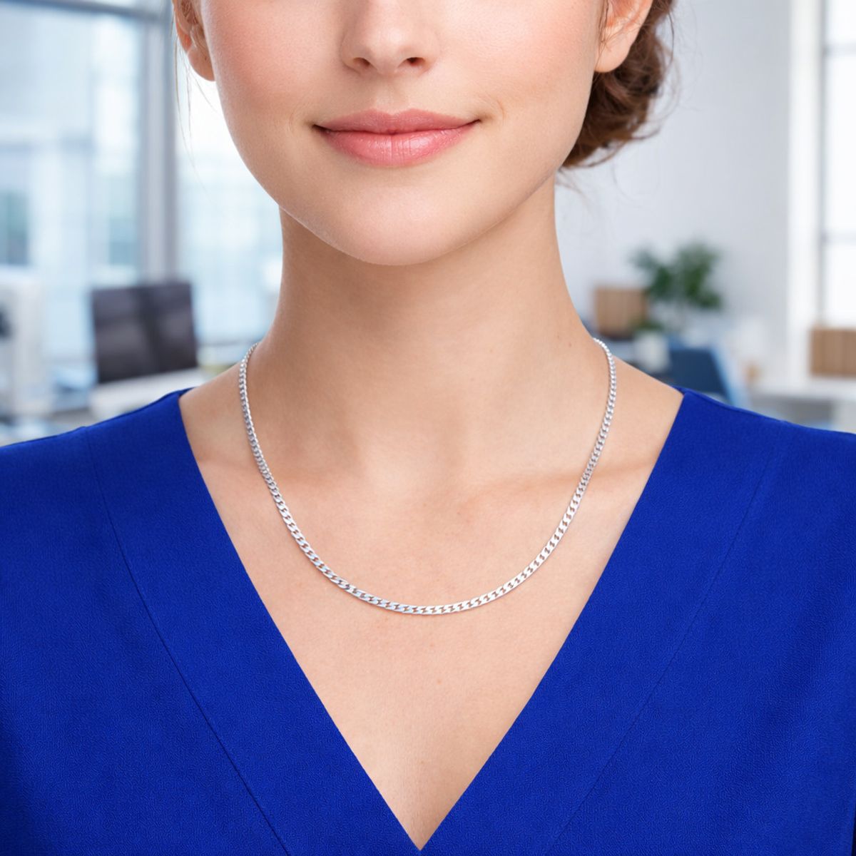 JOYAS MYTOKE - Cadena Grumet 50cm Plata Fina 925 Juvenil