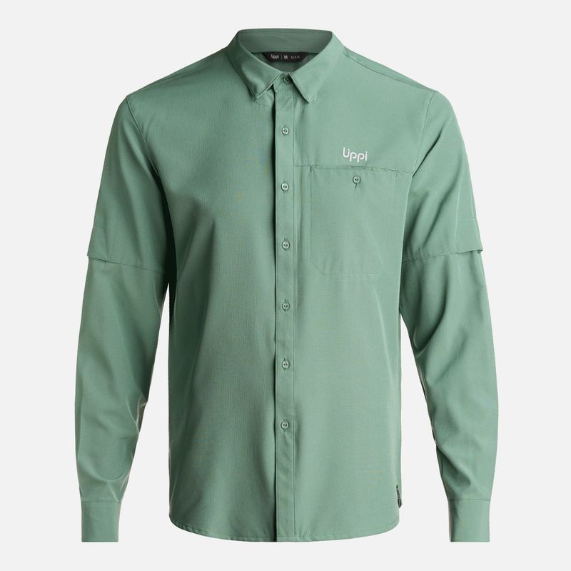 LIPPI - Camisa Hombre Murallon Q-Dry Shirt Verde Musgo Lippi