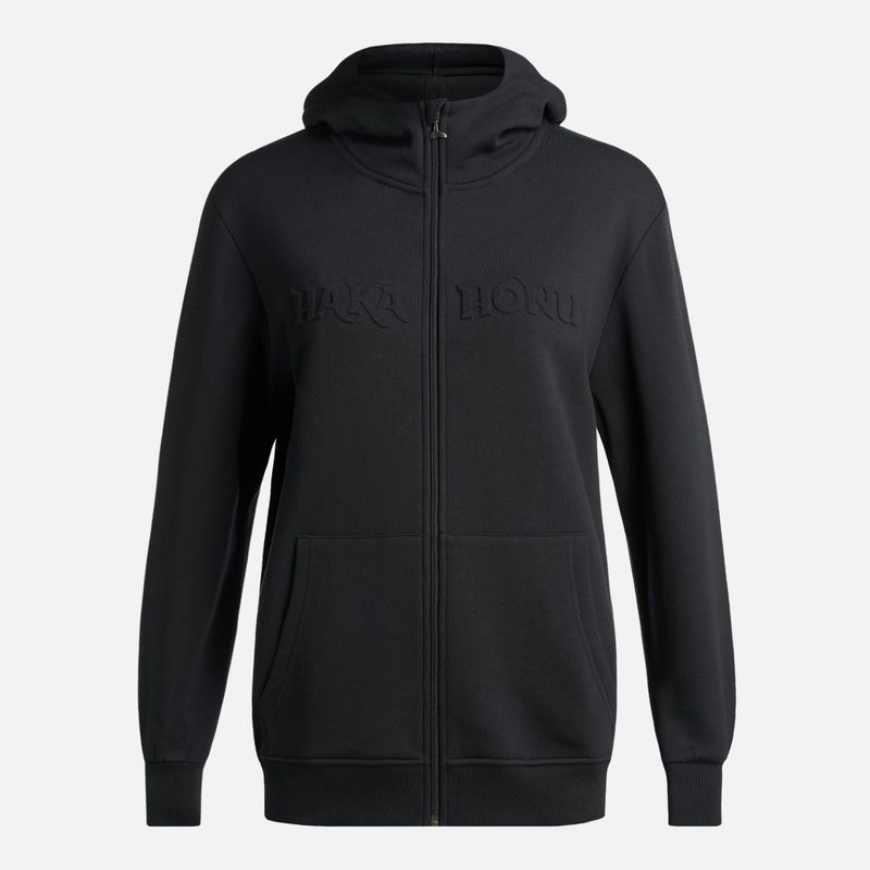 HAKA HONU - Poleron Mujer Motomami Full Zip Negro Haka Honu