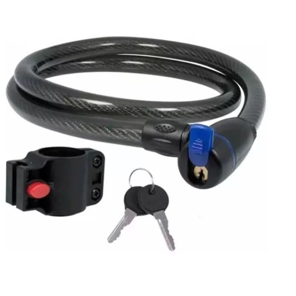 GENERICO - Candado De Seguridad Para Bicicleta A Llave + Adaptador