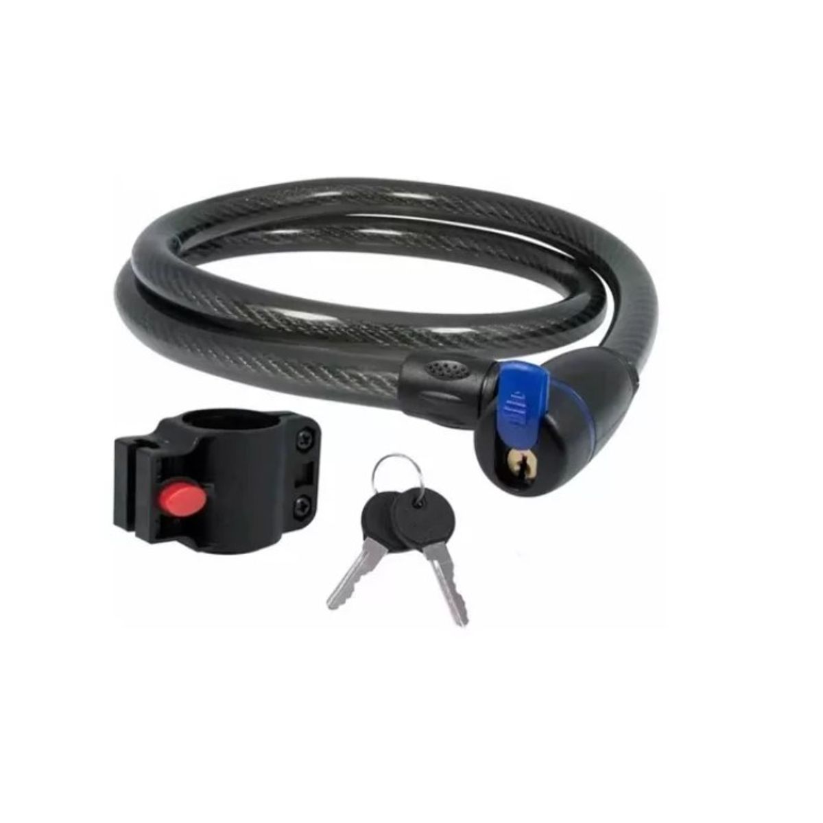 GENERICO - Candado De Seguridad Para Bicicleta A Llave + Adaptador