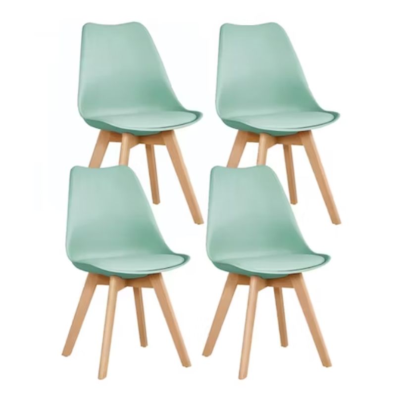 GENERICO - Pack de 4 sillas de comedor acolchada Tulip Menta