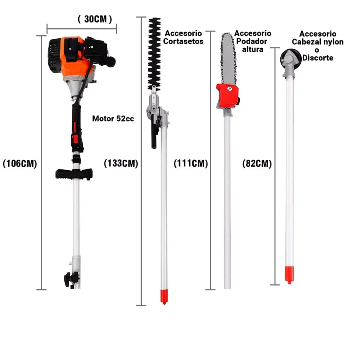 ALTERNATIVE - Orilladora, Desmalezadora Multifuncional 7 En 1 - Lic Japon