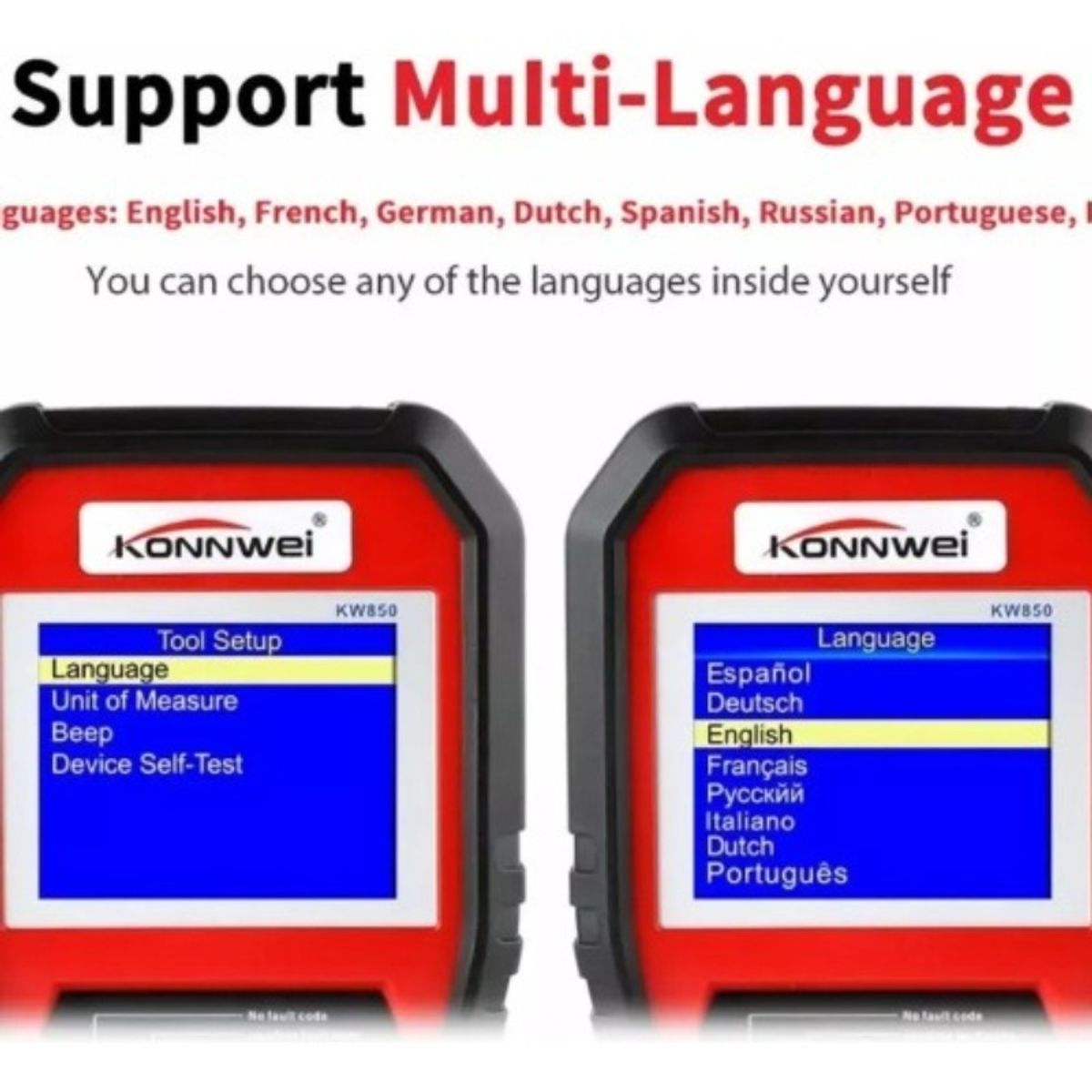 QUICK - Escaner Automotriz Konnwei Kw850 Obd2 Eobd Multimarcas