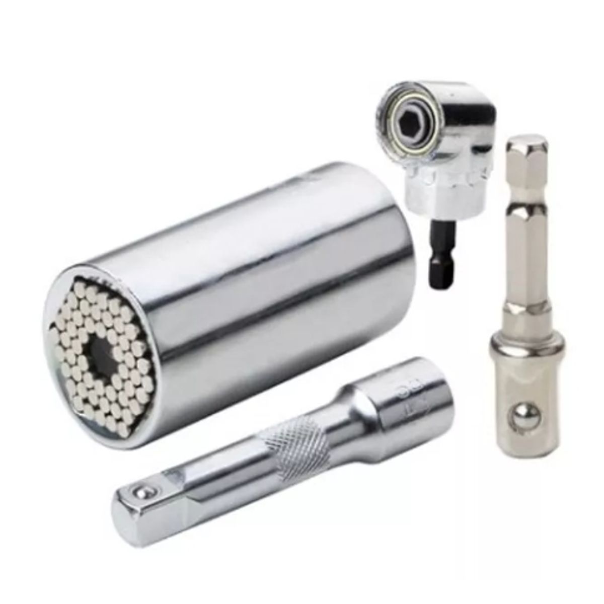 GENERICO - Llave Dado Universal 7mm-19mm Taladro + Adaptador Angular