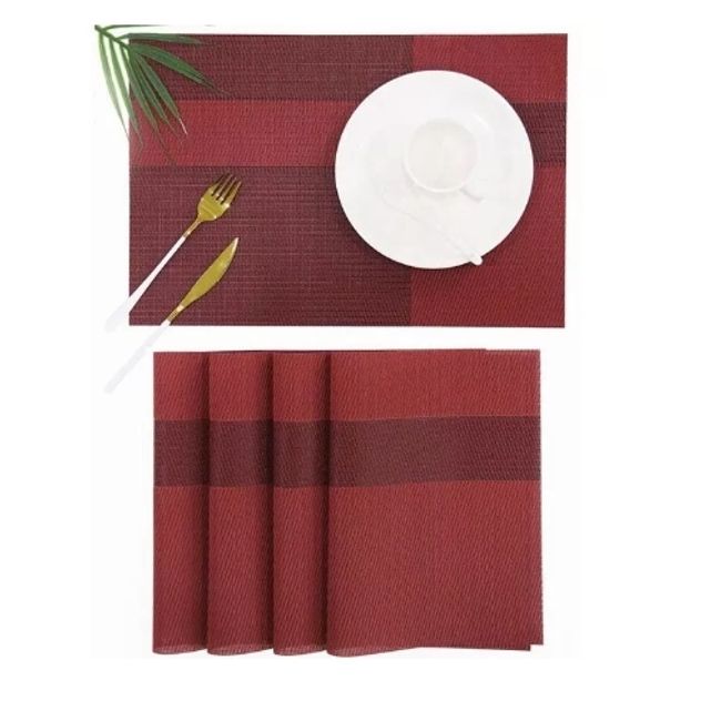 GENERICO - Manteles Individuales Pvc Tapetes Antideslizantes 8 Piezas