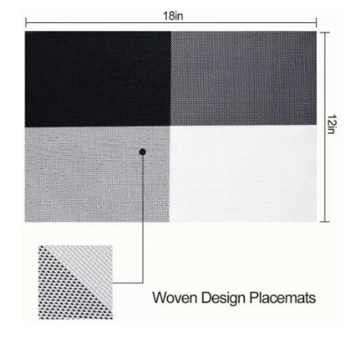 GENERICO - Manteles Individuales Pvc Tapetes Antideslizantes 8 Piezas