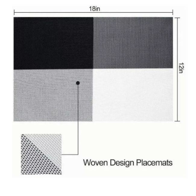 GENERICO - Manteles Individuales Pvc Tapetes Antideslizantes 8 Piezas