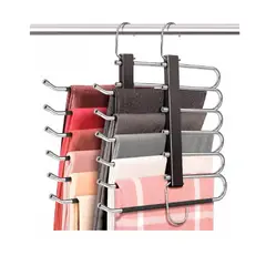 GENERICO - Colgador De Pantalones Ropa Ganchos 6 En 1 Antideslizante