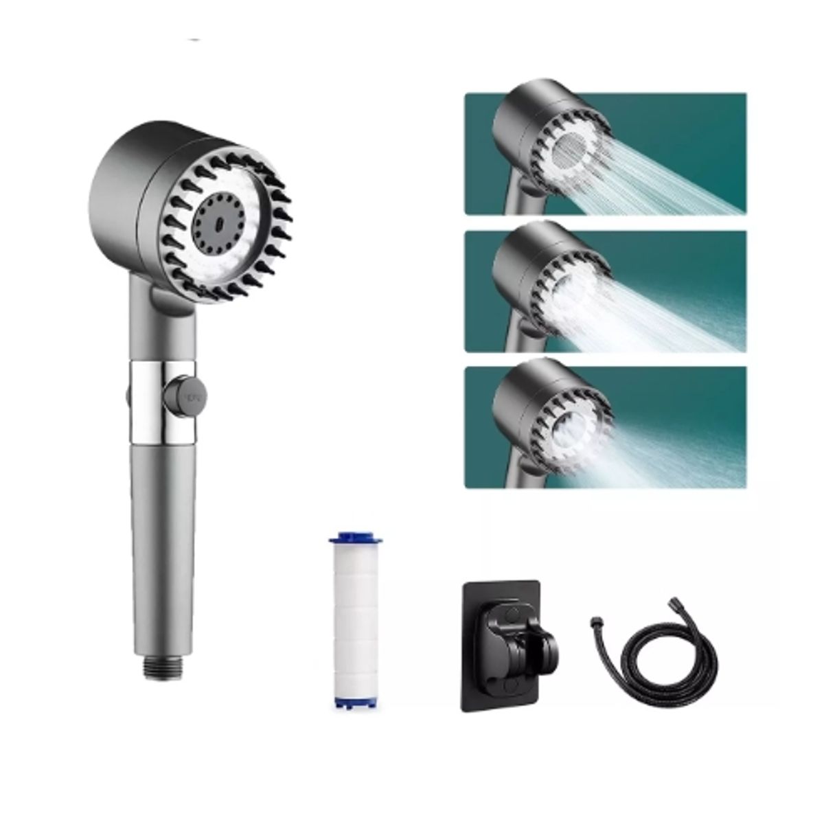 GENERICO - Kit De Cabezal De Ducha De Lluvia De Alta Presión Para Baño