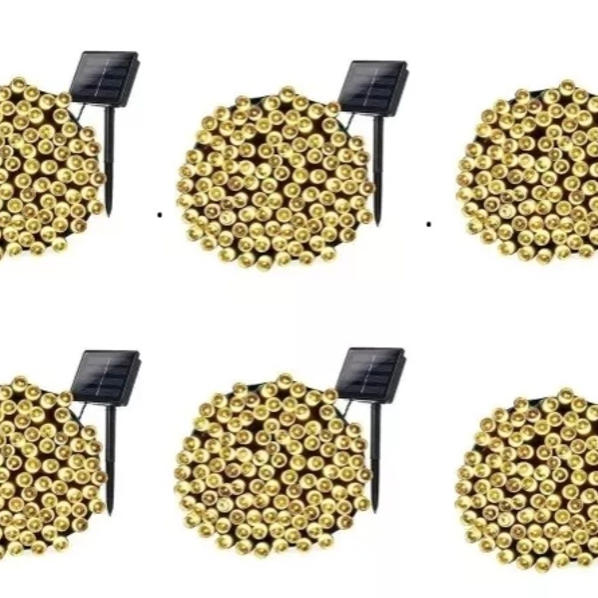 U BUY - Pack X6 Luces Solar Navidad Guirnalda 10 Metros 100 Led Mult