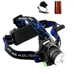 OEM - Linterna Frontal Led Cabeza Recargable 1600 Lúmenes