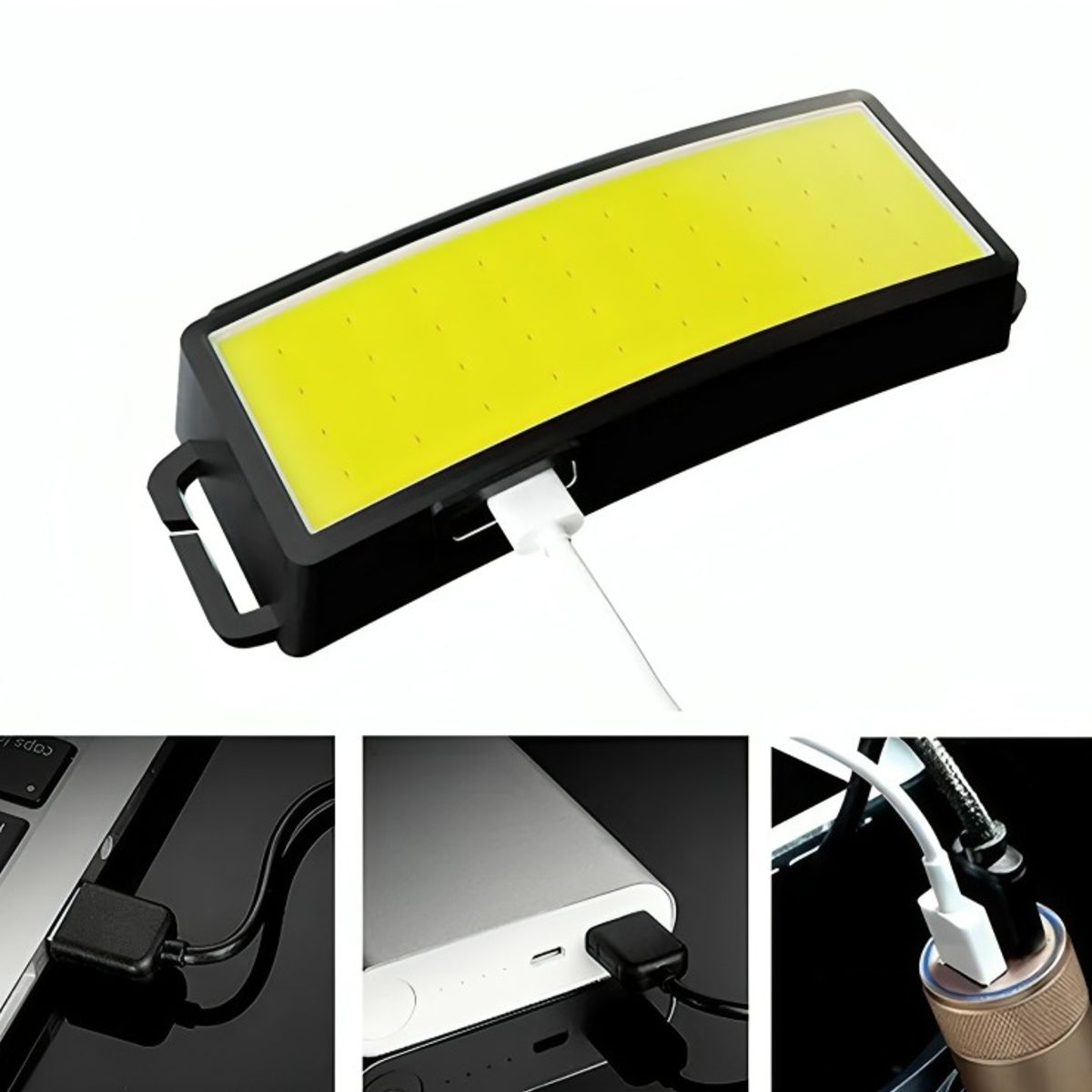 OEM - Linterna Frontal Led Cob Recargable Usb Superbrillante