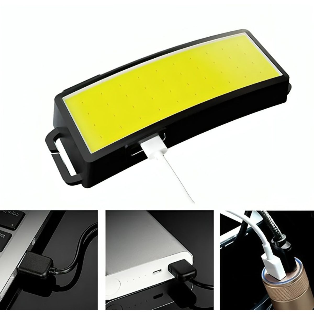 OEM - Linterna Frontal Led Cob Recargable Usb Superbrillante