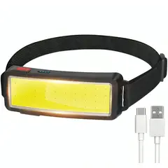 OEM - Linterna Frontal Led Cob Recargable Usb Superbrillante