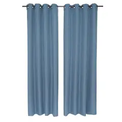 GENERICO - Set de Cortinas Blackout 2 paños Azul