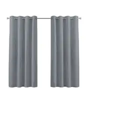 GENERICO - Set de Cortinas Blackout 2 paños GRIS