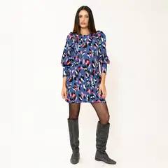 NATALIA SEGUEL - Vestido Abril Azul Manchas