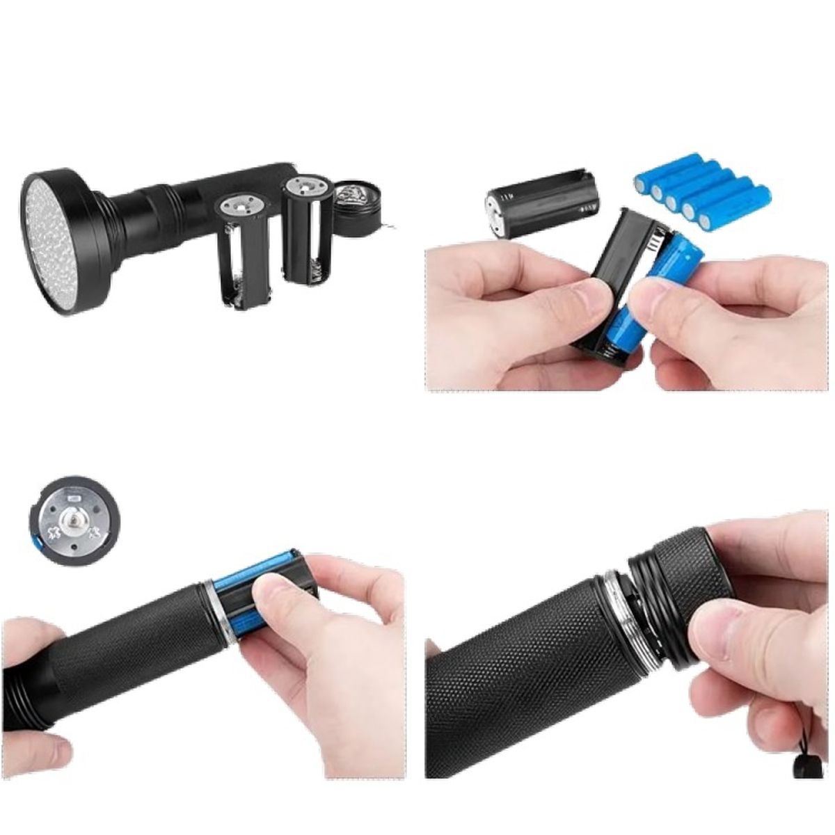 OEM - Linterna Ultravioleta 100 Led Uv Usa Pilas Múltiples Usos