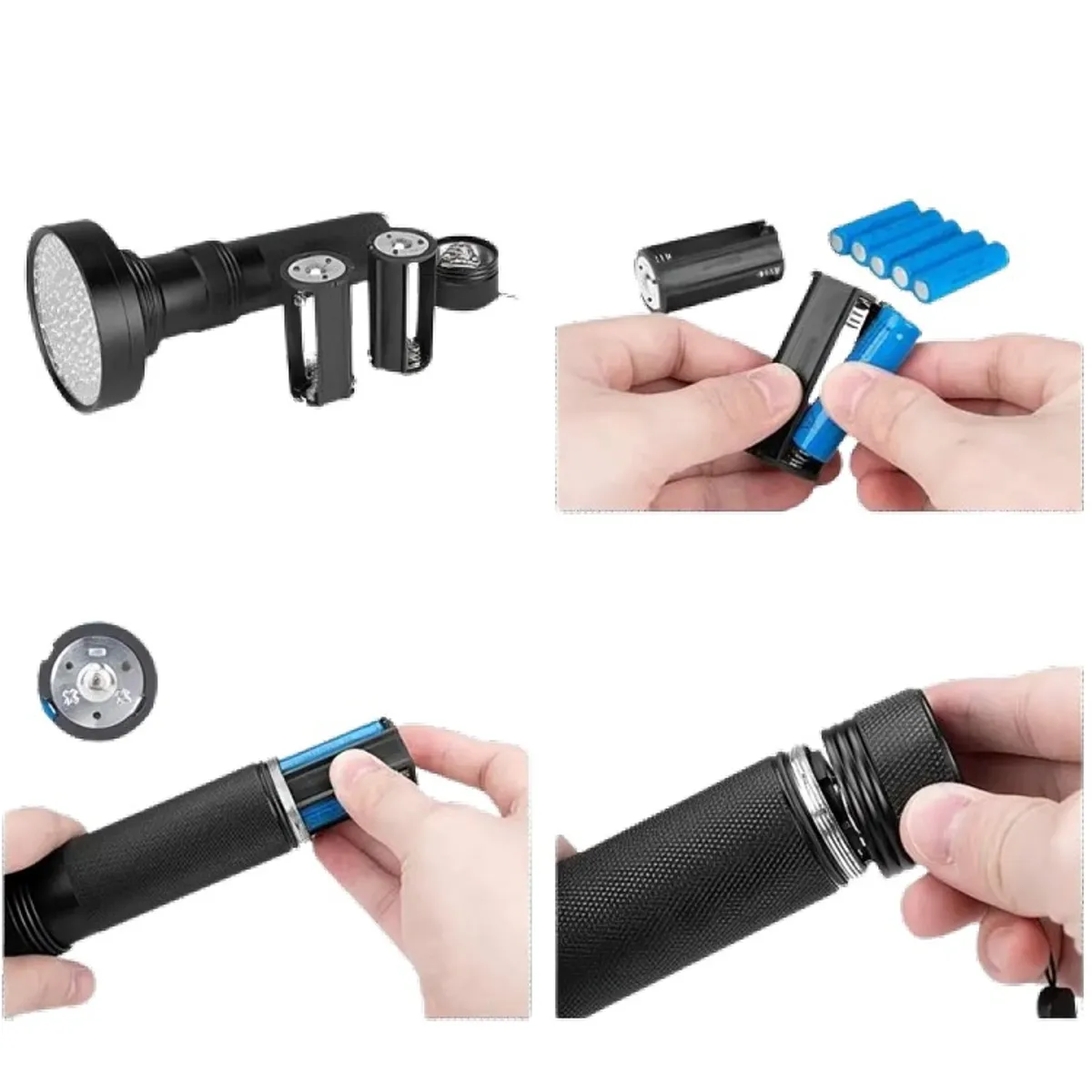OEM - Linterna Ultravioleta 100 Led Uv Usa Pilas Múltiples Usos
