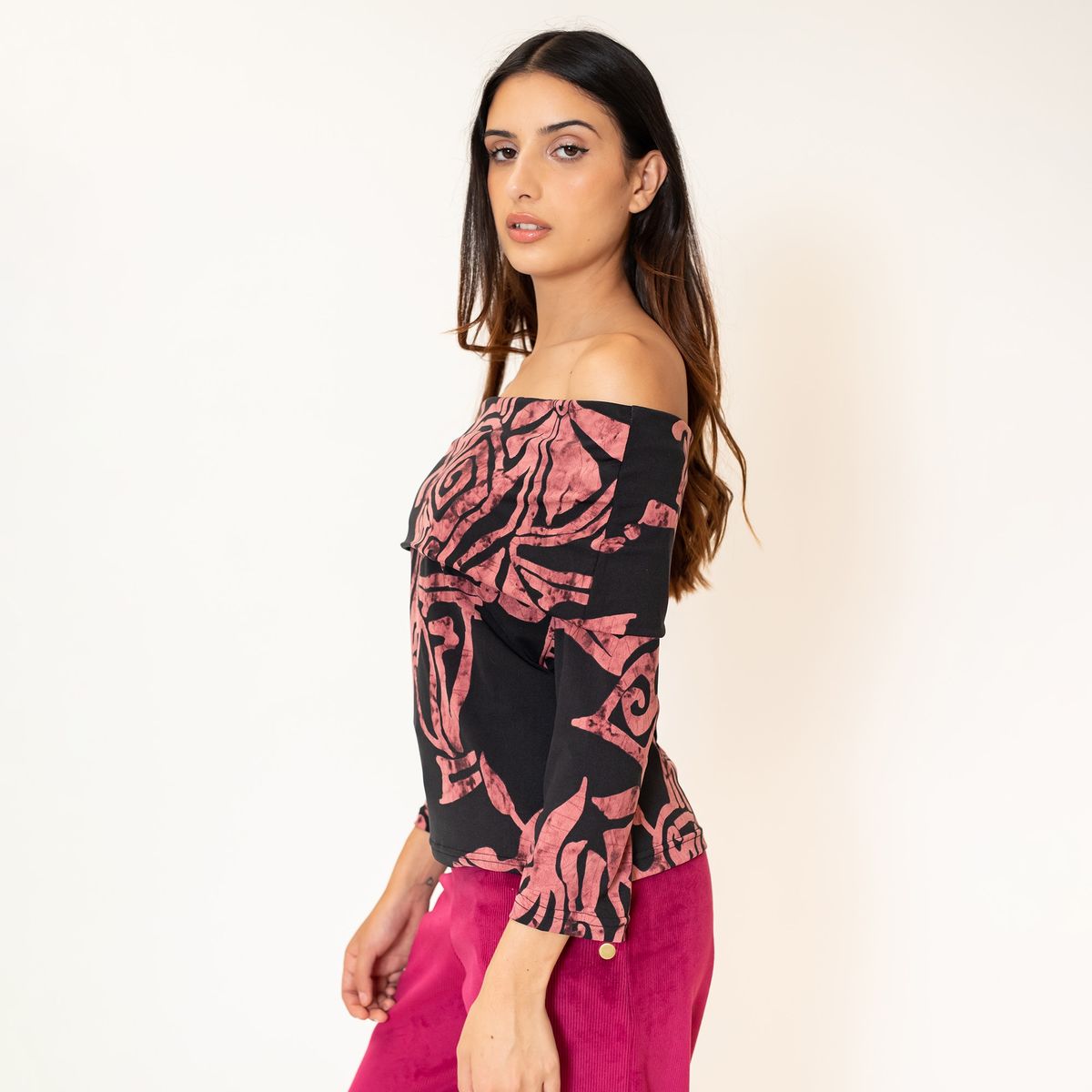 NATALIA SEGUEL - Polera Ester Rosa Etnica Natalia Seguel