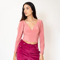 Crop Top Vera Largo Palo de Rosa