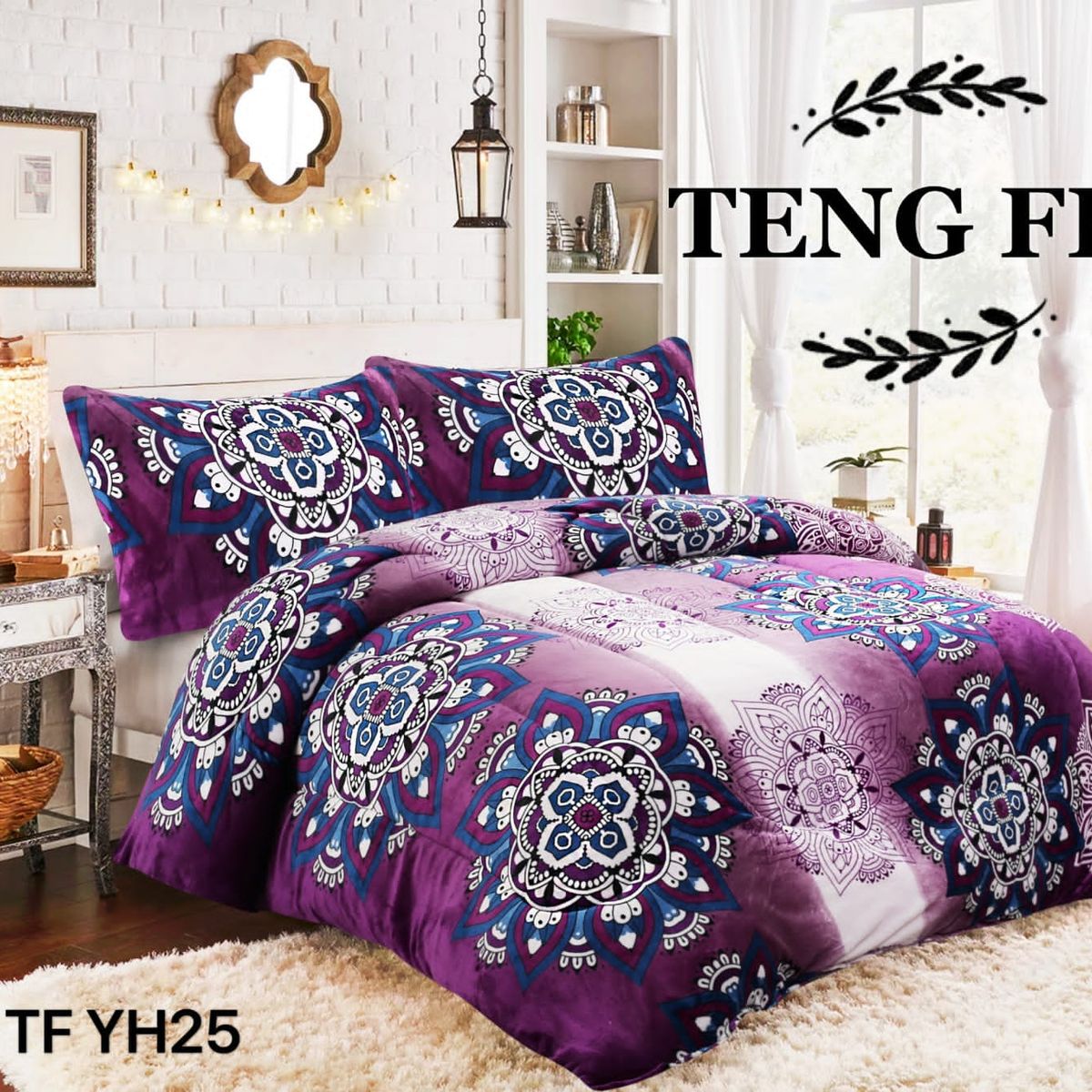 GENERICO - Cobertor  invierno plush  polar con chiporro 2plazas estampado