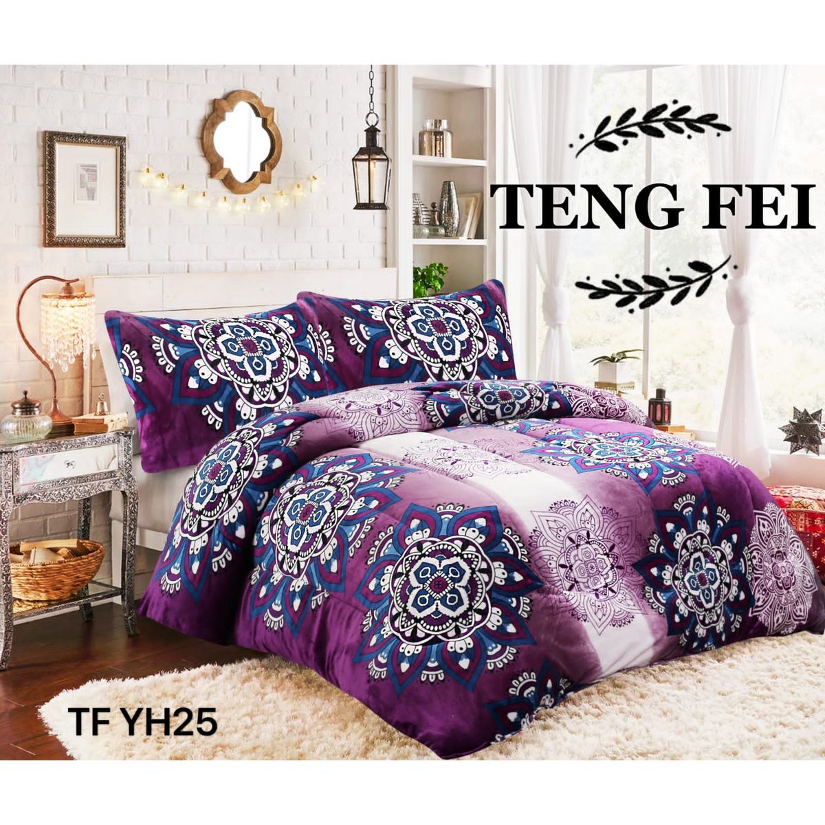 GENERICO - Cobertor  invierno plush  polar con chiporro 2plazas estampado