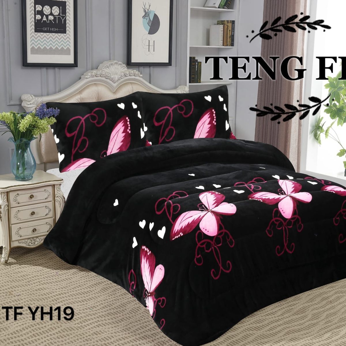 GENERICO - Cobertor  invierno plush  polar con chiporro 2plazas estampado