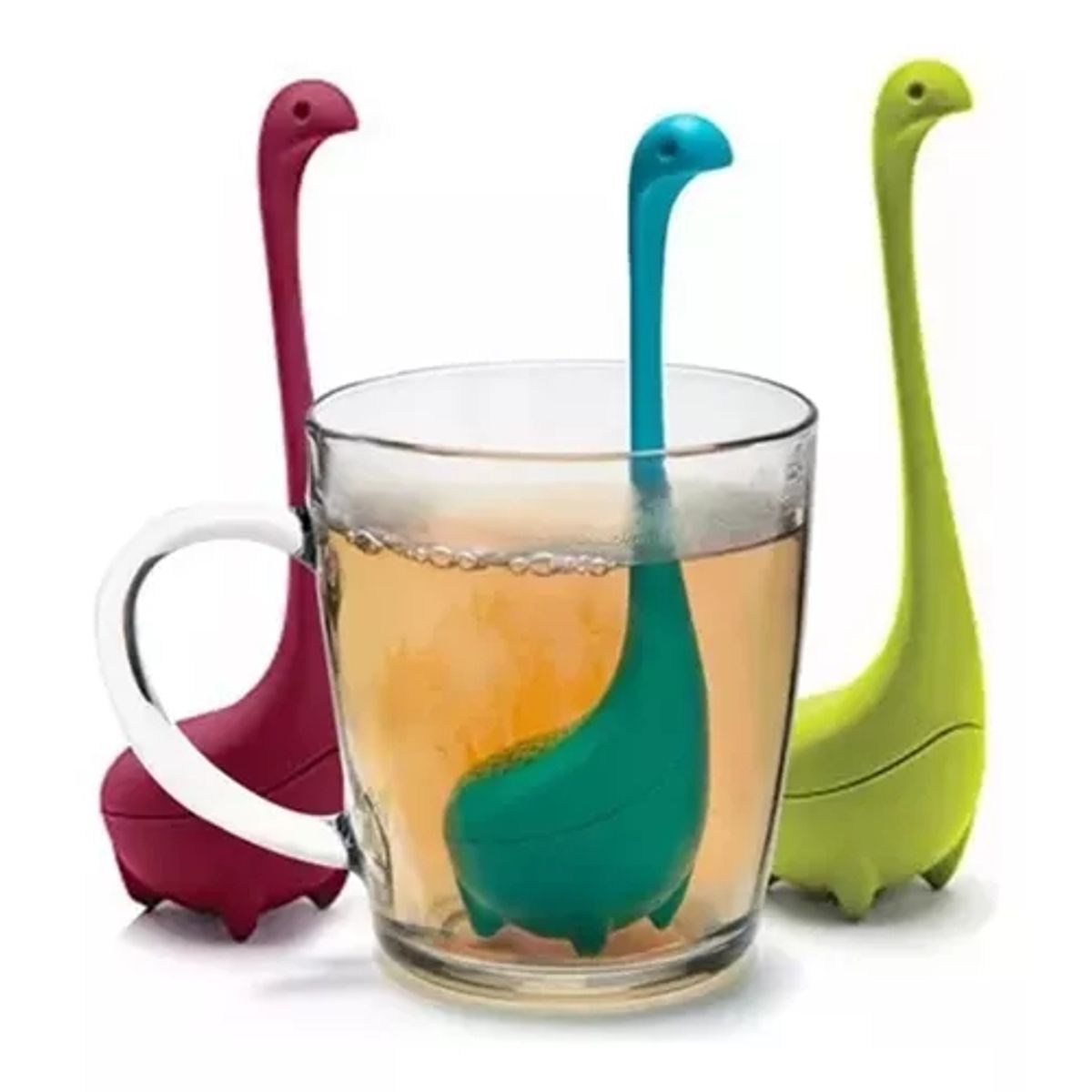 GENERICO - Pack 3 Infusor De Té Con Mango De Silicona Colador Té