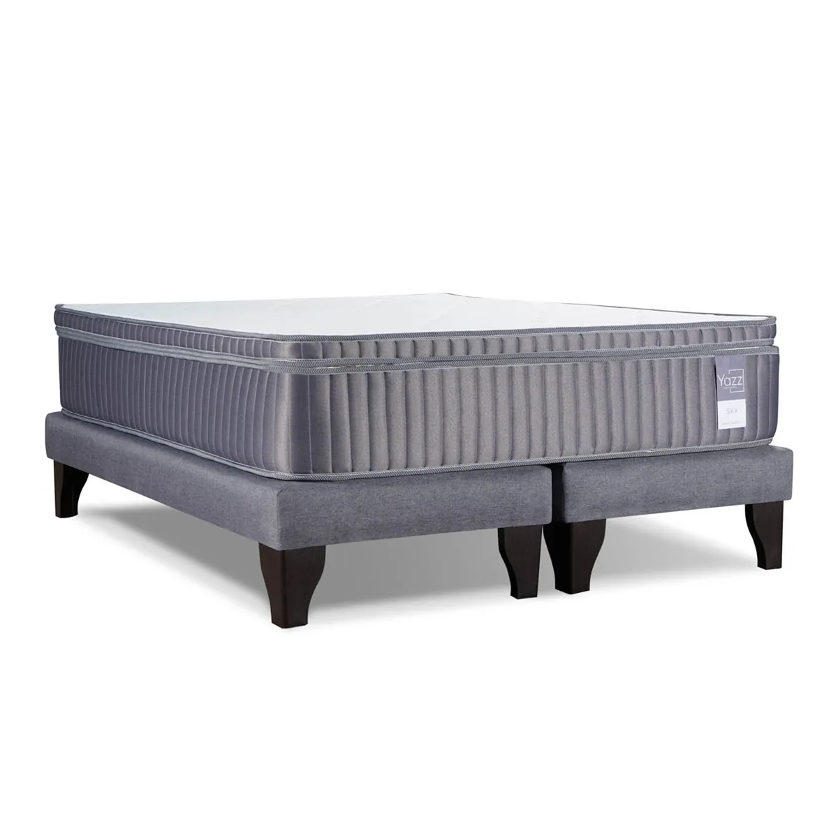 YAZZ - Cama Europea 2 plazas Sky Yazz Resortes Base Dividida