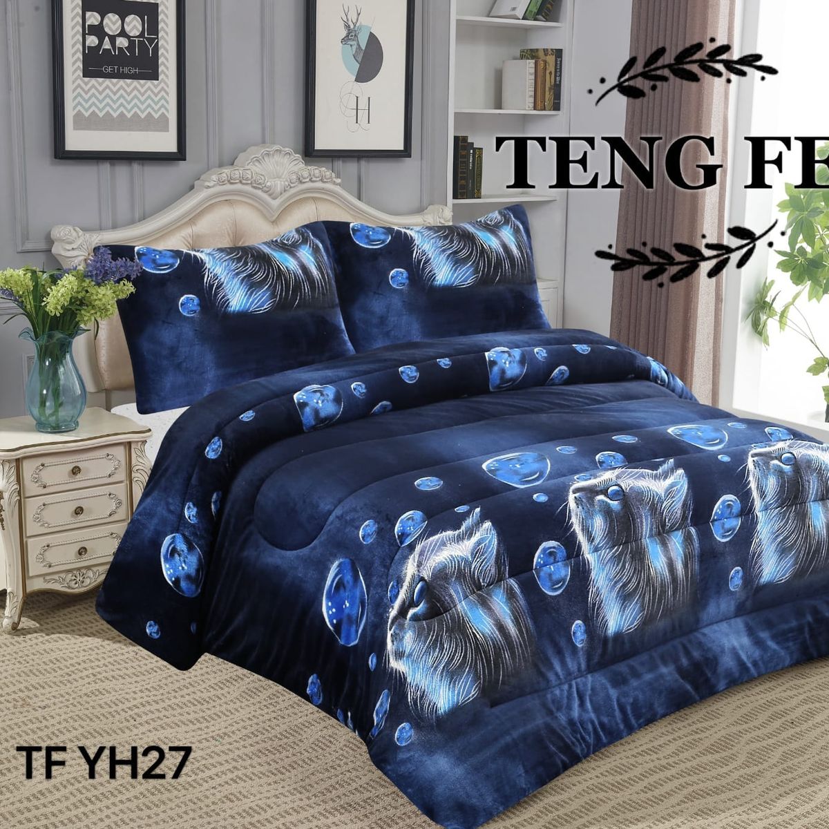 GENERICO - Cobertor  invierno plush  polar con chiporro 2plazas estampado