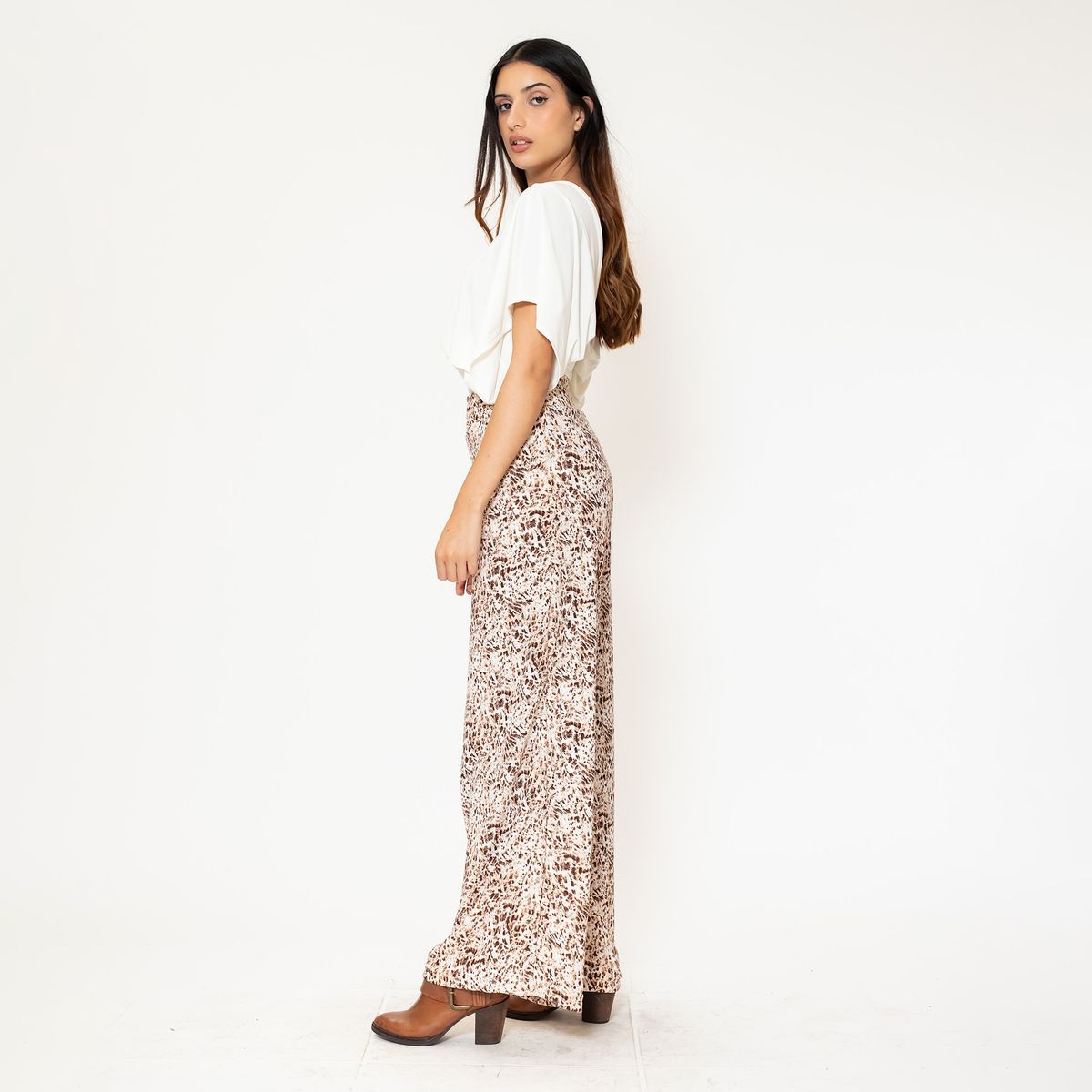 NATALIA SEGUEL - Palazzo Rebeca Beige Manchas Natalia Seguel