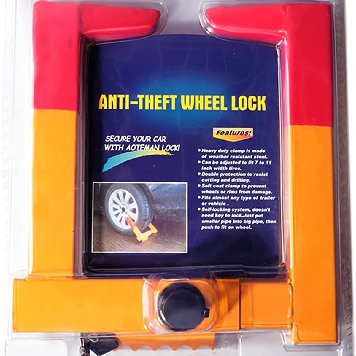 GENERICO - Traba Rueda De Seguridad Grande Xl Antirobo