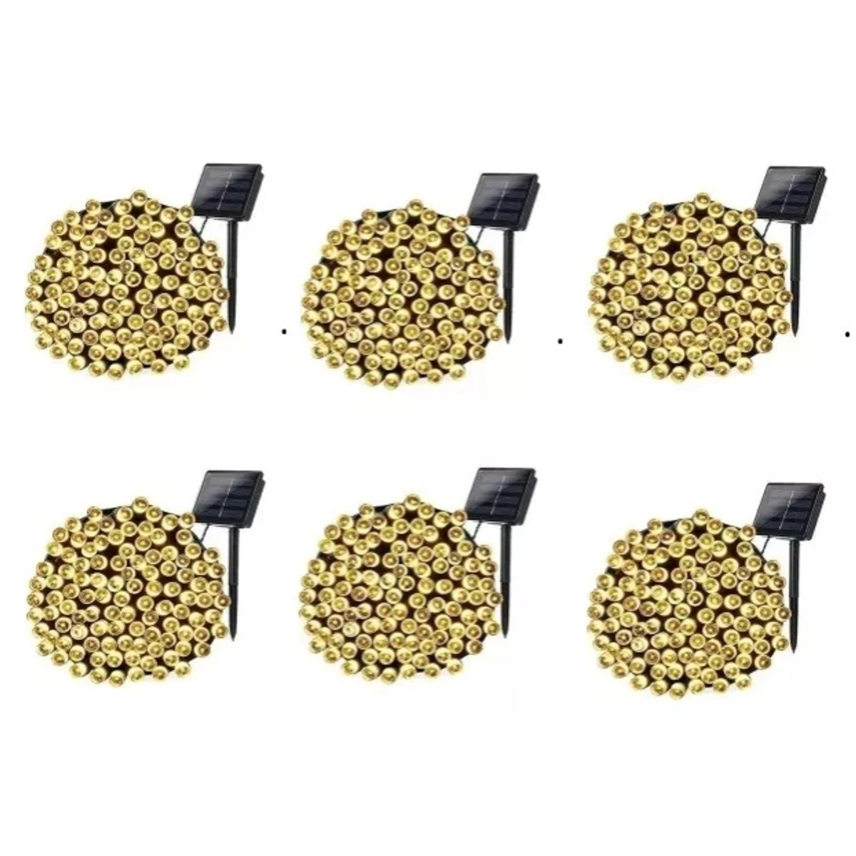 U BUY - Pack X 6 Luces Solares Navidad Guirnalda 10 Metros 100 Led