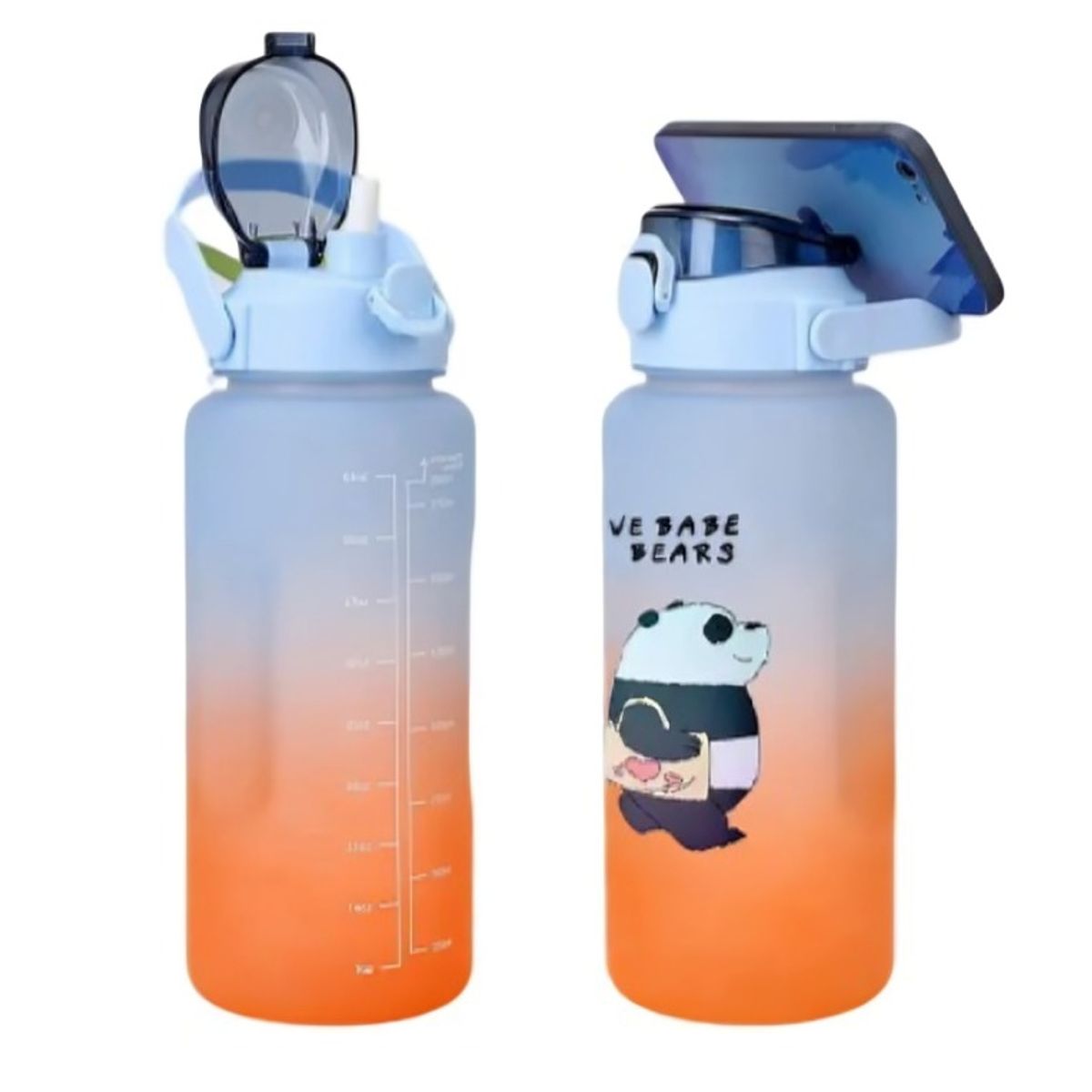 OEM - Pack 2 Botellas Agua Motivacional De 2 Litros Y 900ml Osos