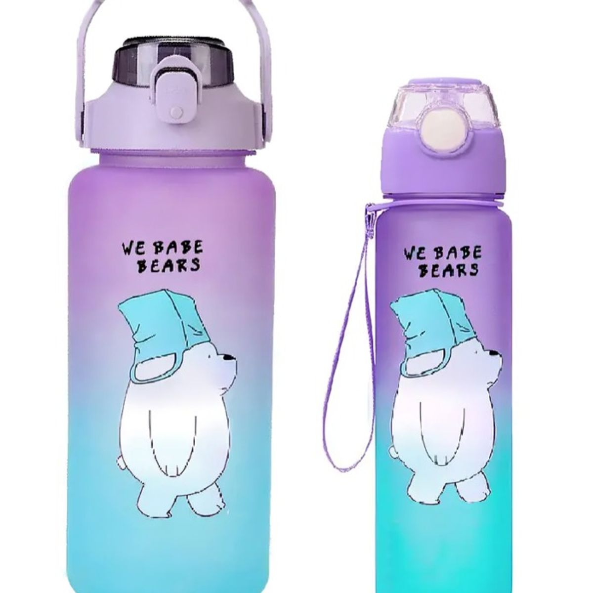 OEM - Pack 2 Botellas Agua Motivacional De 2 Litros Y 900ml Osos