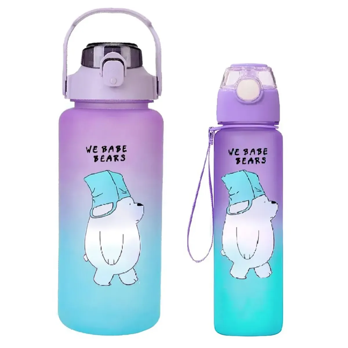 OEM - Pack 2 Botellas Agua Motivacional De 2 Litros Y 900ml Osos